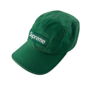 Supreme Green Washed Chino Twill Camp Cap Strapback Hat